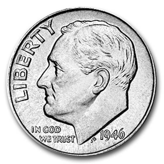 1946 Roosevelt Dime BU 1946 Roosevelt Dime BU